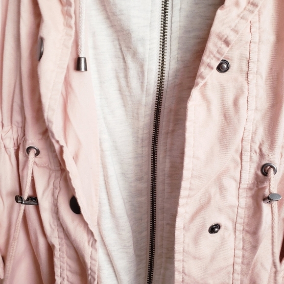 Torrid Pink Twill Jersey Sleeve Anorak Jacket - Picture 8 of 8